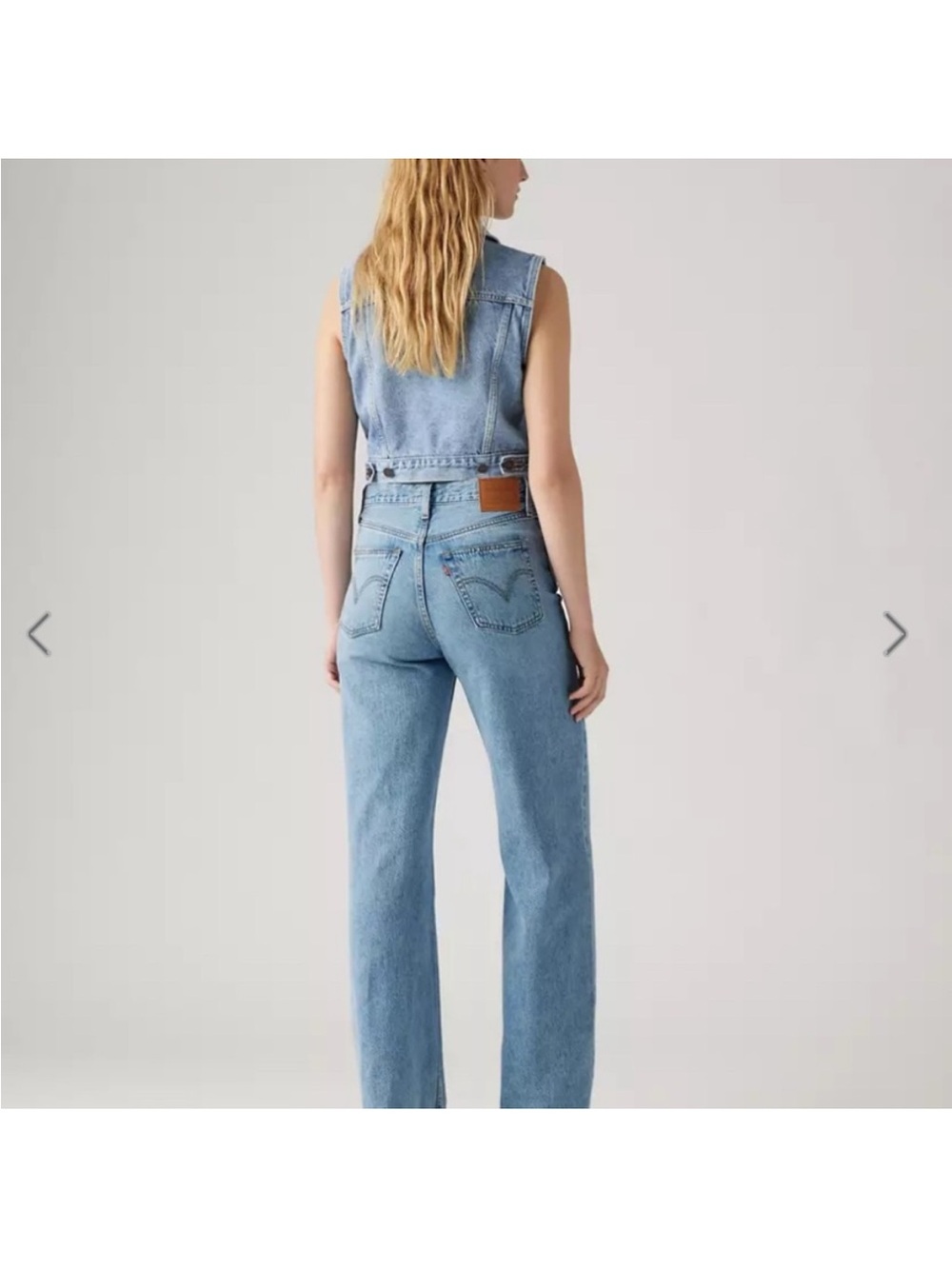 Levi's Light Blue High-Rise Ribcage Wide Leg Jeans - Picture 3 of 7
